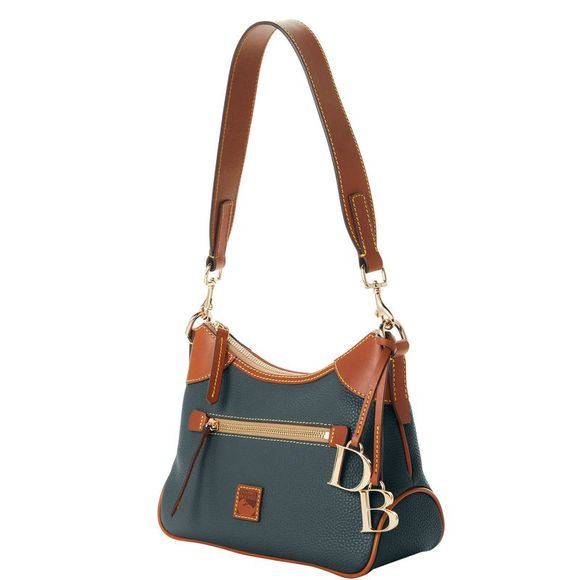 Dooney & Bourke Pebble Grain Small Hobo Shoulder Bag - Forest - Picture 2 of 4